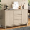Heynemo Modern Storage Cabinet with 2 Doors, 3 Drawers & Framed Edge Design - 2 of 4