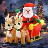 JOYFY 6 FT Christmas Inflatable Outdoor Decorations, Santa on Sleigh with Reindeer Inflatable with LEDs for Xmas Party Indoor Yard Garden Lawn Décor - 4 of 4