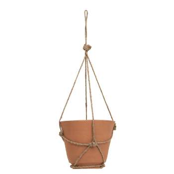 Hanging Terracotta Terracotta & Jute Planter - Foreside Home & Garden