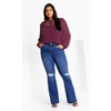 Women's Plus Size Greta Top - plum | CITY CHIC - 2 of 4