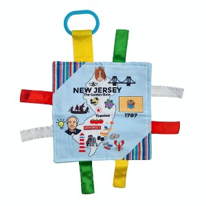 Baby Jack The Learning Lovey New Jersey State Baby Tag Crinkle Square Toy That Teaches Facts 8" x 8" - 1 of 4