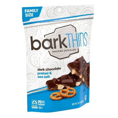 barkTHINS Sea Salt Dark Chocolate Pretzels - 10oz