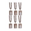 Melrose Beaded Wood Tree Tag Ornament (Set of 6) - 2 of 2