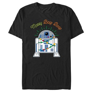 Men's Star Wars Merry Beep Boop T-Shirt - 1 of 4