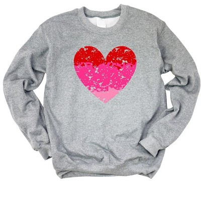 Simply Sage Market Women's Graphic Sweatshirt Heart Ombre