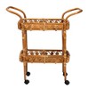 bali & pari Diwata Modern Bohemian Natural Brown Rattan Kitchen Cart - 3 of 4
