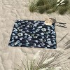 Ninola Design Watery Abstract Flowers Navy Picnic Blanket - Deny Designs - 3 of 3
