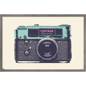 Trends International Vintage Camera Framed Wall Poster Prints - 1 of 4