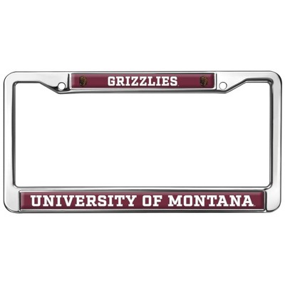 University of Montana Grizzlies Logo Full Size Standard License Plate Metal Frame