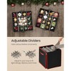 Stackable Christmas Ornament Storage Box with 4 Drawer Trays, 64-Slot Organizer with Adjustable Dividers - 4 of 4