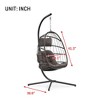 Patio Wicker Hanging Chair Swing Chair - 2 of 4
