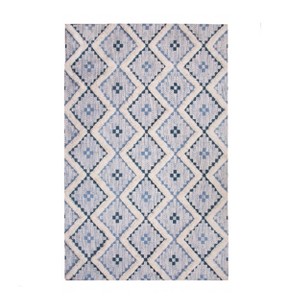 Hand-Tufted Printed Diamond Geometric Cotton-Wool Blend Indoor Area Rug by Blue Nile Mills - 1 of 4