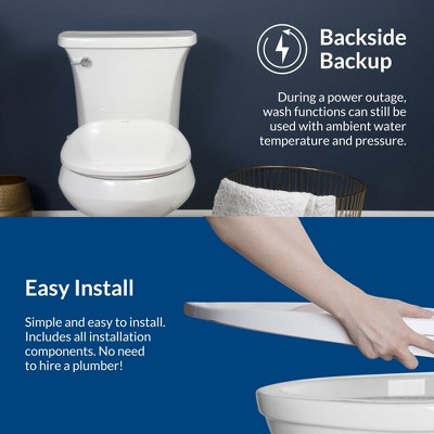 BB-500 White Heated Elongated Smart Bidet Toilet Seat