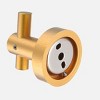 Munora Round Base Wall Hook, Brushed Gold Aluminum, 2-Pack for Entry, Wardrobe, Bathroom - 4 of 4