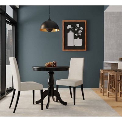Fairview 30" Dark Wood Round Pedestal Dining Table
