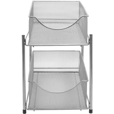 Sorbus 2 Tier Under the Sink Organizer Baskets with Mesh Sliding Drawers