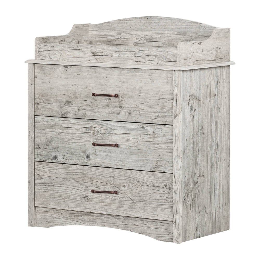 Photos - Changing Table South Shore Helson  with Drawer - Seaside Pine