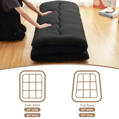 Japanese Floor Futon Mattress – Thick Tatami Sleeping Pad, Portable Roll-Up Bed for Home & Camping