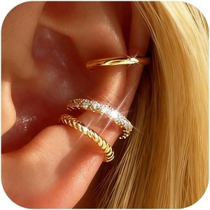 Ear Cuffs Non Piercing Ear Cuff Earrings for Women Trendy Clip on Cartilage Earring Stacks Non Pierced - 1 of 4
