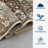 Modern Washable Area Rug, Vintage Distressed Throw Carpet with Non Slip Backing, Low Pile Stain Resistant Floor Cover for Home - 4 of 4