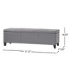 Kumasinova Upholstered Storage Ottoman, Contemporary Ottoman with Storage, 51.25" Ottoman Bench, Entryway Bench, Foot Stool with Pressure Hinges - 4 of 4
