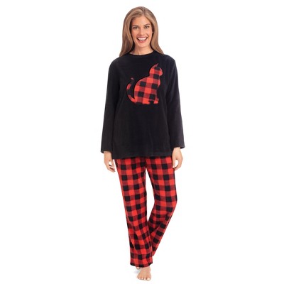Collections Etc Buffalo Plaid Kitty Pj Set