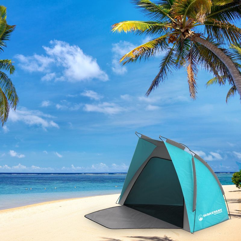 Leisure Sports Lightweight Pop-Up Beach Tent Sun Shelter - Turquoise, 2 of 9