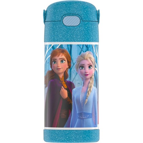 Thermos Frozen 2 12oz Funtainer Water Bottle With Bail Handle Blue Glitter Target