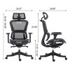 High Back Mesh Office Chair,Swivel Ergonomic Design for Luxurious Comfort and Stability,Perfect for Home Office - The Pop Home - 2 of 4