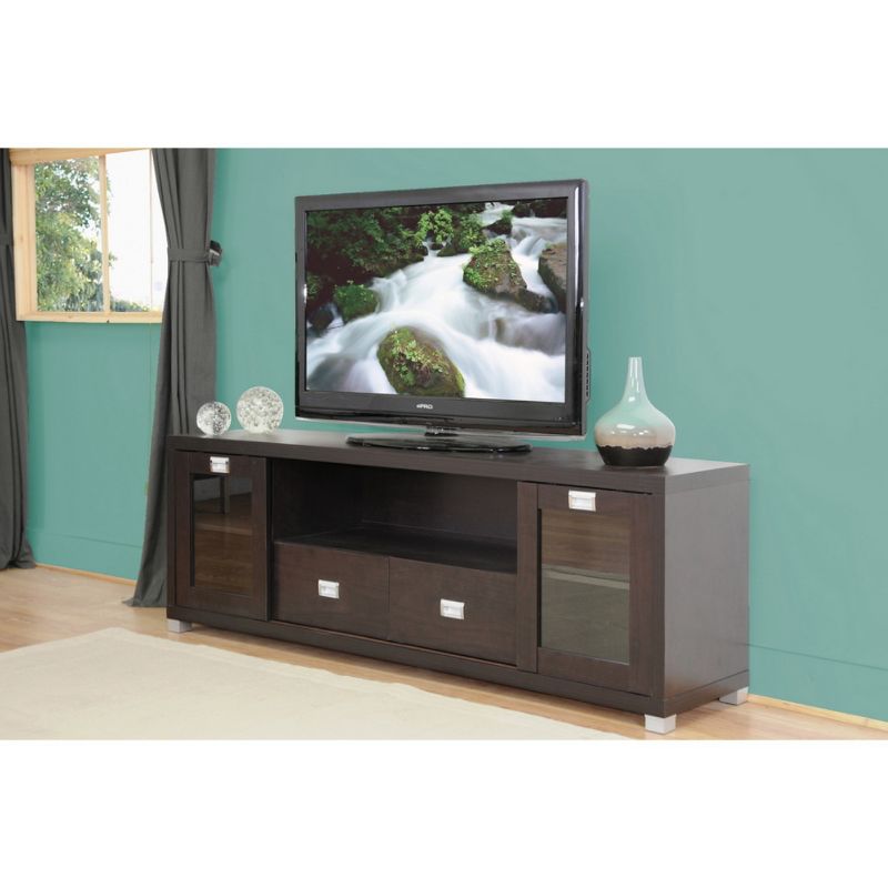 Gosford Wood Modern TV Stand for TVs up to 70&#34; Brown - Baxton Studio, 4 of 5