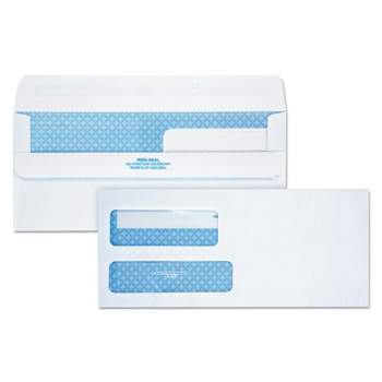 Quality Park Redi-Seal Envelope Security #9 Double Window Contemporary White 250/Carton 24519