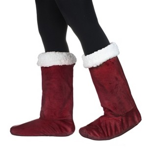 Women's Faux Shearling Lined Slipper Socks, Kid's Winter Indoor Home Non Skid Booties, Soft, Warm, Fluffy, Cozy, Fuzzy, Gifts - Catalonia - 1 of 4