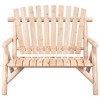 vidaXL 2-Seater Patio Bench,46.9"x33.5"x38.6" Solid Wood Spruce - 3 of 4
