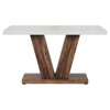 MAYEERTY  Dining Table, Farmhouse Wooden Kitchen Dinner Table with Duty Pedesta - 4 of 4