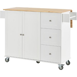 Dexmalle 52.7 Inch Width Mobile Kitchen Island with Drop Leaf - 1 of 4