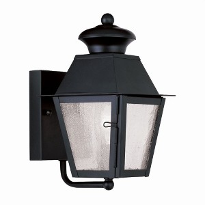 Livex Lighting Mansfield 1 - Light Wall Light in  Black - 1 of 2