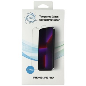 AQA Tempered Glass Screen Protector for iPhone 13/13 Pro - Clear/2-Pack - 1 of 1