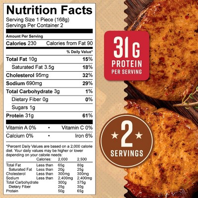 Tyson Pork Chops Smoky Chili Butter - 12oz