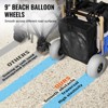 VEVOR Beach Dolly with Big Wheels for Sand, 20.1" x 14.6" Cargo Deck, w/ 9" Balloon Wheels, 165LBS Loading Capacity Folding Sand Cart - 4 of 4