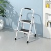 2 Step Ladder, Folding Step Stool with Anti-Slip and Wide Pedal, Lightweight Stepladder with Handrails, Portable for Kitchen, Household, 330LBS - 3 of 4