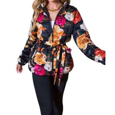 Women's Puff Flowered Jacket - Flying Tomato S : Target