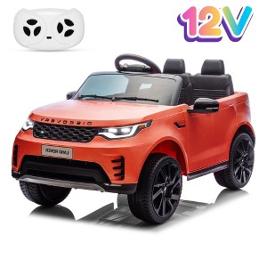 Garvee 12V Kids Electric Ride-On Car with Remote – Land Rover Licensed Toy Vehicle with LED Lights, Music, Seatbelt & Dual Motors - 1 of 4