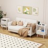 FONTOI 2 Pack Modern Nightstand with with Drawers&Open Storage Shelf, Bedside Tables for Bedroom, White, 11.81"*23.62"*15.75" - 2 of 4