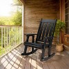 VINGLI Outdoor Rocking Chair Set, Heavy Duty 600 LBS Wooden Rocking Chair with Comfortable Backrest, Weatherproof Rocker with Ergonomic Design - 2 of 4