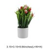 Unique Bargains Artificial Plants Tulip Decorative Pot Plastic 3.15"x3.15"x9.84" 1 Pc - 3 of 4