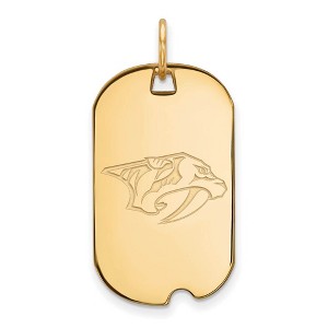 Black Bow Jewelry 14k Yellow Gold Plated Sterling Silver Nashville Predators NHL Pendant - 1 of 3