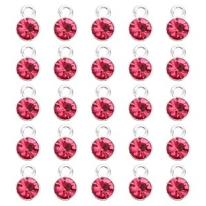 Unique Bargains Metal Bulk Elegant DIY Crafts Jewelry Making Birthstone Pendant 50 Pcs - 1 of 4