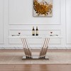 Dolonm 70-inch Modern Faux Marble Dining Table with Stainless Steel Base for 6 - 3 of 4