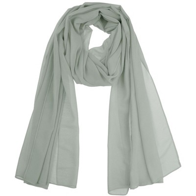 Elerevyo Women's Solid Chiffon Sheer Lightweight Soft Long Scarf Shawl 1 Pc