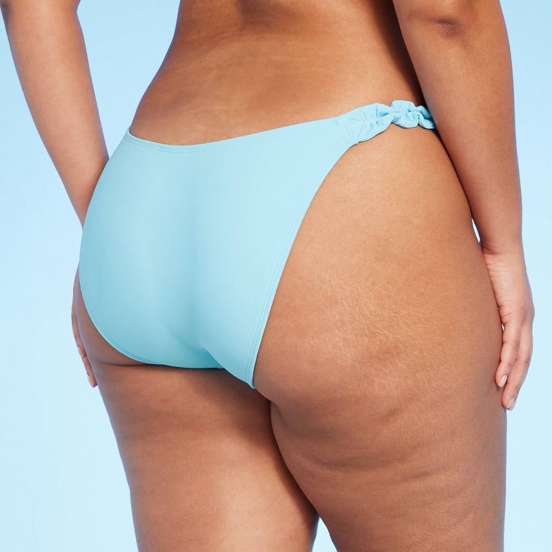 Women's Ruffle Strap High Leg Cheeky Bikini Bottom - Wild Fable™, 6 of 9